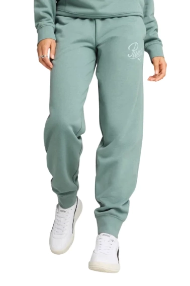 Брюки спортивные SCRIPT Comfort Sweatpants 68498530 Puma L Зеленый 68498530 фото 2 — интернет-магазин Tapok