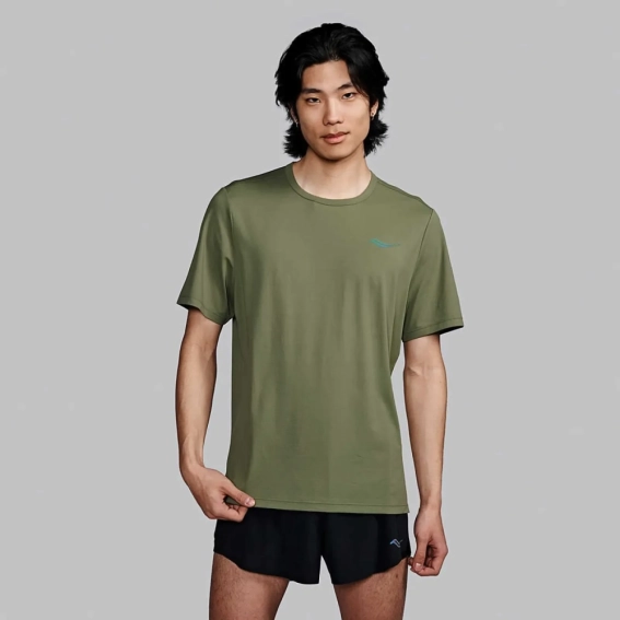 Футболка Saucony ENDORPHIN SHORT SLEEVE SAM800394-OV фото 2 — интернет-магазин Tapok