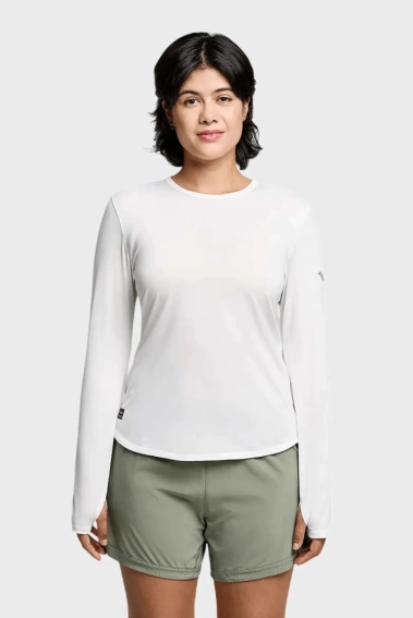Футболка довг. рукав Saucony STOPWATCH LONG SLEEVE SAW800486-WH фото 1 — інтернет-магазин Tapok