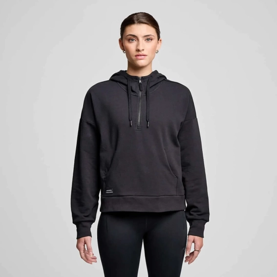 Худые Saucony RECOVERY ZIP HOODY SAW800487-BK фото 1 — интернет-магазин Tapok