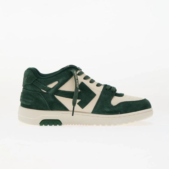 Кросівки Off-White Out Of Office Suede Jet Green Ecru OMIA189S25LEA0074A6F фото 3 — інтернет-магазин Tapok