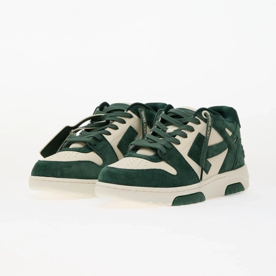 Кросівки Off-White Out Of Office Suede Jet Green Ecru OMIA189S25LEA0074A6F фото 6 — інтернет-магазин Tapok