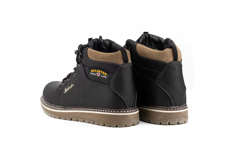 Підліткові черевики шкіряні зимові чорні Splinter Boy 1517 Sport Line фото 5 — інтернет-магазин Tapok