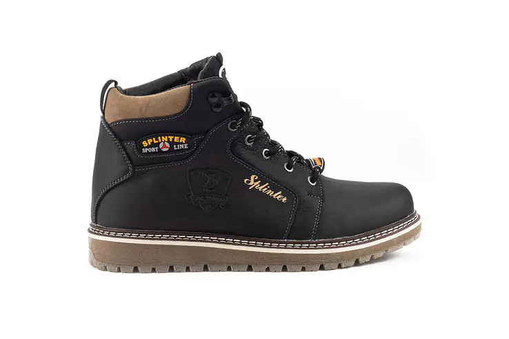Підліткові черевики шкіряні зимові чорні Splinter Boy 1517 Sport Line фото 6 — інтернет-магазин Tapok