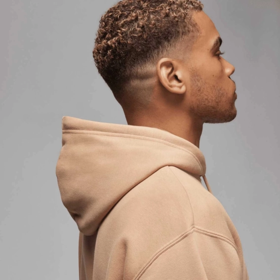 Худые мужские Air Jordan Ess Flc Baseline Hoodie Beige FD7545-200 фото 4 — интернет-магазин Tapok