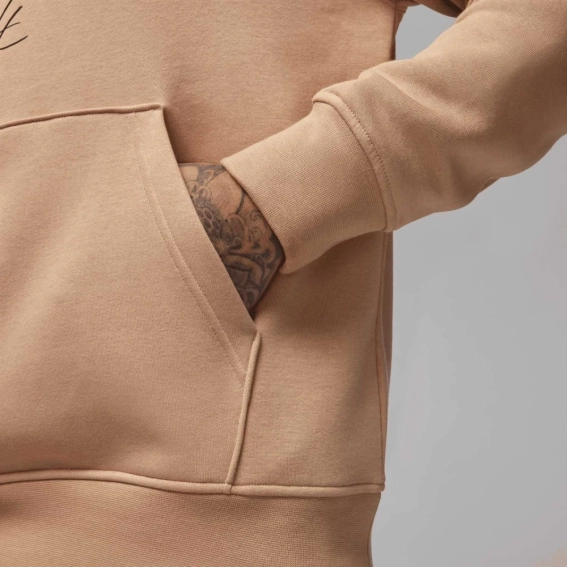 Худые мужские Air Jordan Ess Flc Baseline Hoodie Beige FD7545-200 фото 5 — интернет-магазин Tapok