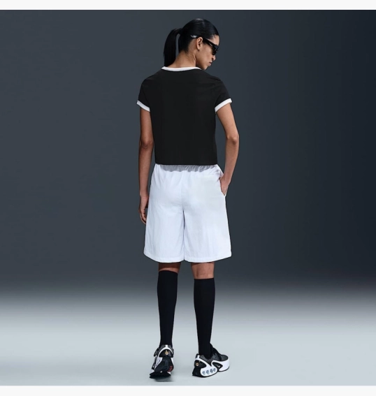 Футболка жіноча Nike Sportswear Short-Sleeve Ringer T-Shirt Black IF4072-010 фото 5 — інтернет-магазин Tapok