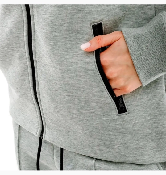 Костюм спортивний жіночий Nike Tch Flc Fz Wr Grey FB8338-063  FB8330-063 фото 4 — інтернет-магазин Tapok