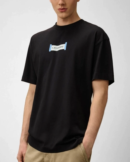 Женская футболка CP Company. Logos T-Shirt 18CMTS148A 006586W фото 5 — интернет-магазин Tapok