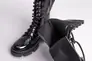 Ботинки женские кожа наплак черные на шнурках и с замком Фото 10