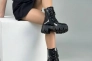 Ботинки женские кожа наплак черные на шнурках зимние Фото 14