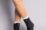 Черевики жіночі шкіряні чорного кольору на шнурках, демісезонні Фото 3