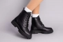 Ботинки женские кожаные черного цвета на шнурках демисезонные Фото 7