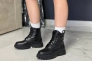 Ботинки женские кожаные черного цвета на шнурках демисезонные Фото 8