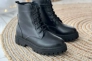 Ботинки женские кожаные черного цвета на шнурках демисезонные Фото 17