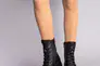 Черевики жіночі шкіряні чорні на шнурках зимові Фото 4