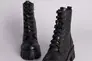 Черевики жіночі шкіряні чорні на шнурках зимові Фото 7
