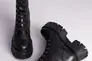 Черевики жіночі шкіряні чорні на шнурках зимові Фото 8