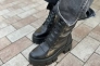 Ботинки женские кожаные черные на шнурках зимние Фото 10
