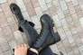 Черевики жіночі шкіряні чорні на шнурках зимові Фото 13