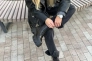 Ботинки женские кожаные черные на шнурках зимние Фото 14
