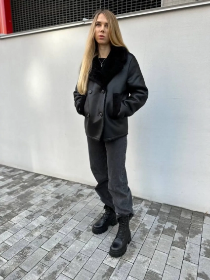 Ботинки женские кожаные черные на шнурках зимние фото 17 — интернет-магазин Tapok