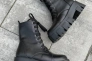 Черевики жіночі шкіряні чорні на шнурках зимові Фото 18
