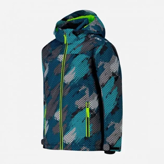 Куртка лыжная KID JACKET SNAPS HOOD 39W1924-07ZM CMP 128 Бирюзовый 39W1924-07ZM фото 2 — интернет-магазин Tapok