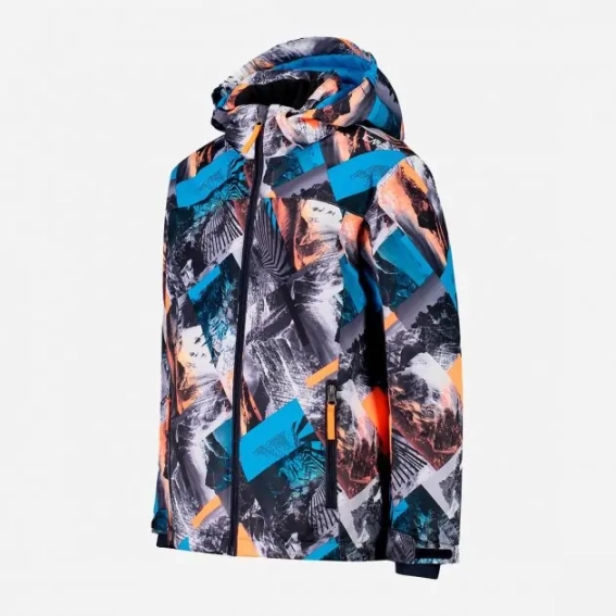 Куртка лыжная KID JACKET SNAPS HOOD 39W1924-08ZM CMP 128 Синий 39W1924-08ZM фото 2 — интернет-магазин Tapok