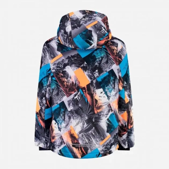 Куртка лыжная KID JACKET SNAPS HOOD 39W1924-08ZM CMP 128 Синий 39W1924-08ZM фото 3 — интернет-магазин Tapok