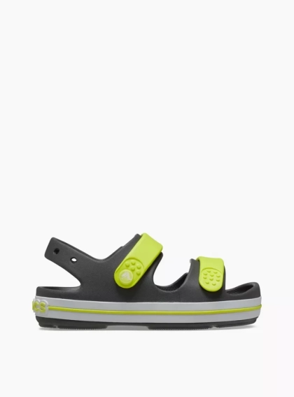Сандалии детские Crocband Cruiser Sandal K Sdt 209423-1NJ-Slate Grey/Acidity CROCS C11 (28-29) Темно-с 209423-1NJ-SLATE GREY/ACI фото 2 — интернет-магазин Tapok