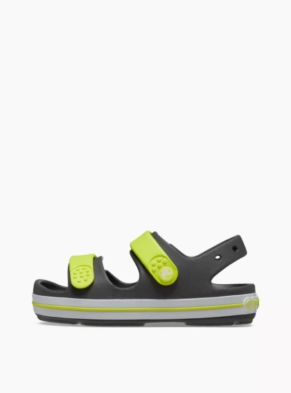 Сандалии детские Crocband Cruiser Sandal K Sdt 209423-1NJ-Slate Grey/Acidity CROCS C11 (28-29) Темно-с 209423-1NJ-SLATE GREY/ACI фото 3 — интернет-магазин Tapok