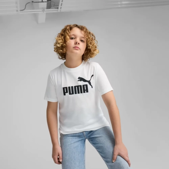 Футболка подростковая ESS No. 1 Logo Tee 68490602 Puma 152 Белый 68490602 фото 1 — интернет-магазин Tapok
