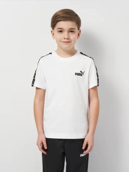 Футболка підліткова ESS TAPE Tee 68578002 Puma 128 Білий 68578002 фото 1 — інтернет-магазин Tapok
