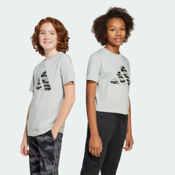 Футболка подростковая J CAMO LOGO TEE JI6730 Adidas 128 Серый JI6730 фото 1 — интернет-магазин Tapok