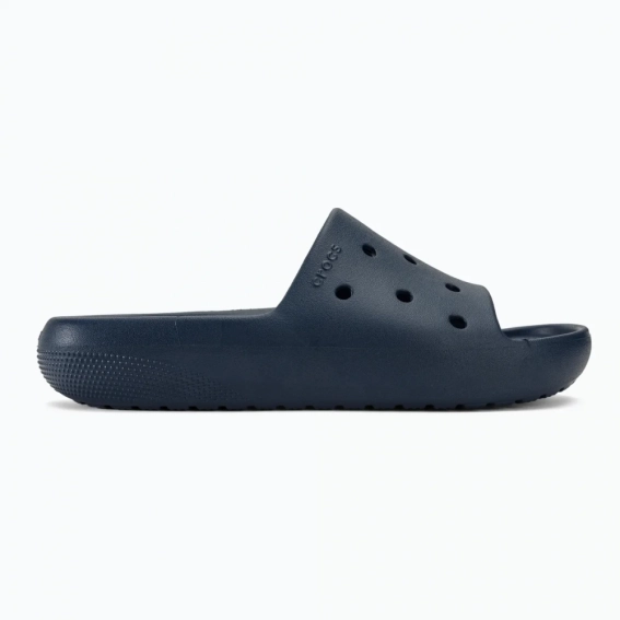 Шлепанцы UNI Classic Slide v2 Whi 209401-410-Navy CROCS M10/W12(43-44) Темно-синий 209401-410-NAVY фото 2 — интернет-магазин Tapok