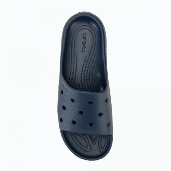 Шлепанцы UNI Classic Slide v2 Whi 209401-410-Navy CROCS M10/W12(43-44) Темно-синий 209401-410-NAVY фото 4 — интернет-магазин Tapok