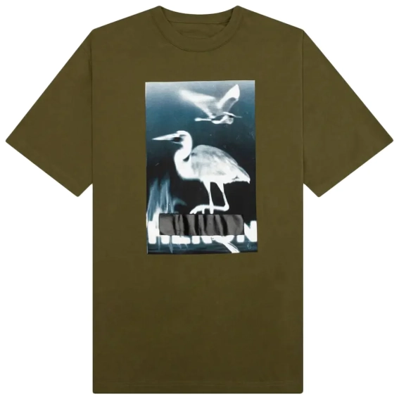 Футболка Heron Preston Censored S/S Tee - Dark Olive HMAA032S23JER0025501 фото 1 — интернет-магазин Tapok