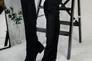 Зимові чорні замшеві чоботи-панчохи Фото 1