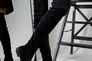 Зимові чорні замшеві чоботи-панчохи Фото 7