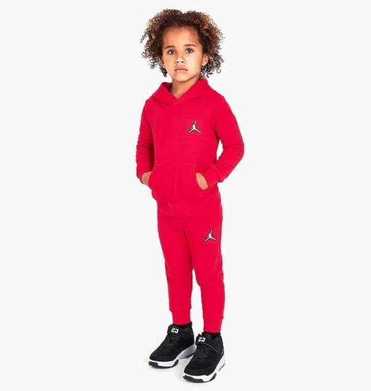 Худые Kids&#39; Toddler Jordan Essentials Fleece Hoodie and Jogger Pants Set 75B009-R78 фото 1 — интернет-магазин Tapok