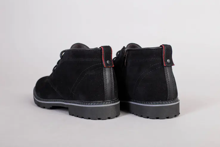 Мужские зимние ботинки черные замшевые фото 4 — интернет-магазин Tapok