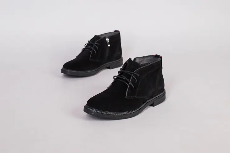 Мужские зимние ботинки черные замшевые фото 10 — интернет-магазин Tapok