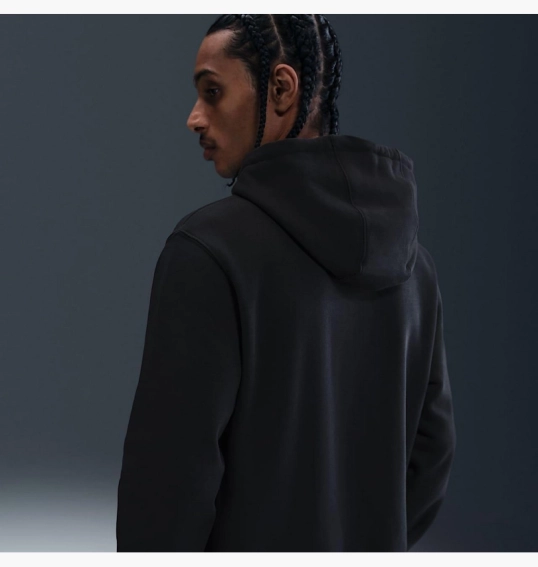 Худые мужские Nike Club Pullover Fleece Hoodie Black FN3859-010 фото 5 — интернет-магазин Tapok