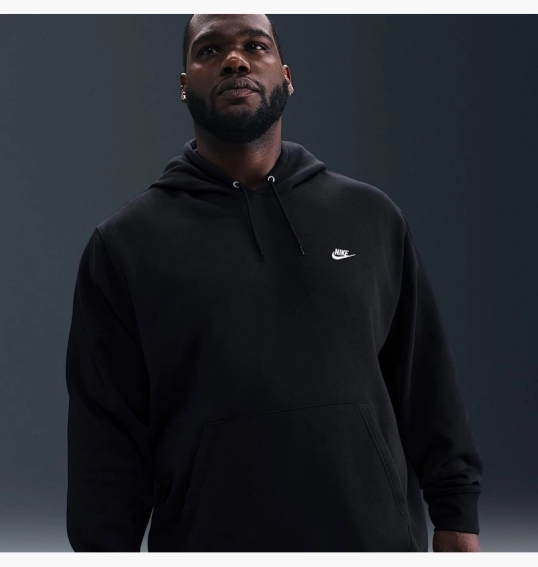 Худые мужские Nike Club Pullover Fleece Hoodie Black FN3859-010 фото 10 — интернет-магазин Tapok