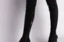 Сапоги-чулки замшевые черные на шпильке стрейч по всей длине демисезонные Фото 4