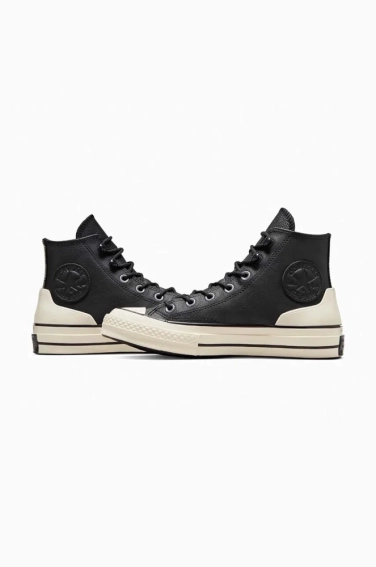 Кросівки Converse Chuck 70 Hi Leather Black/White A05695C фото 5 — інтернет-магазин Tapok