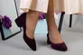 Туфли женские из велюра сливового цвета Фото 6