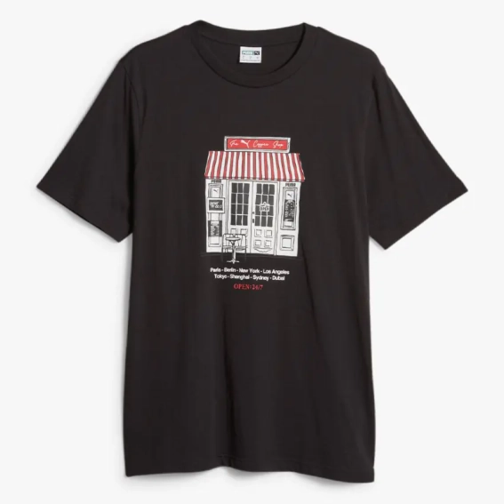 Футболка Puma Cafe Black Tee 622738 01 фото 1 — интернет-магазин Tapok
