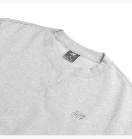 Свитшот мужской New Balance Athletics French Terry Crewneck Grey MT41506AHH фото 4 — интернет-магазин Tapok